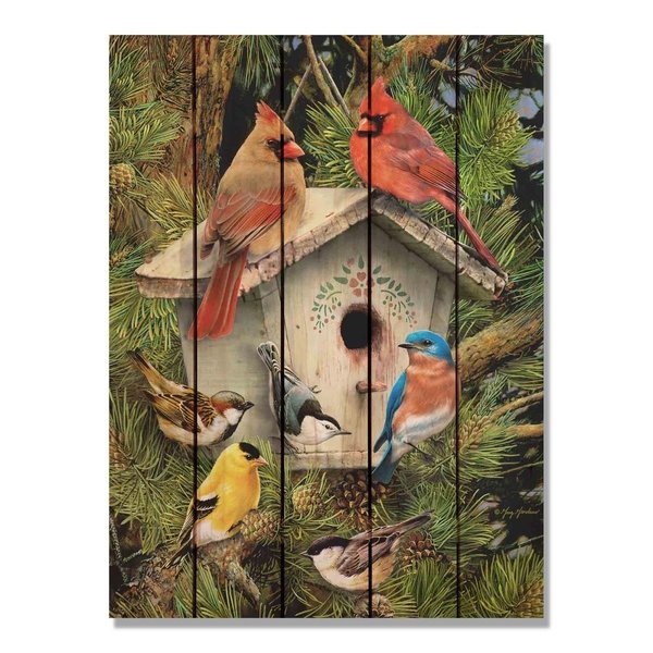 Ricki&Aposs Rugs 28 x 36 in. Giordanos Birdhouse Inside & Outside Cedar Wall Art RI890026